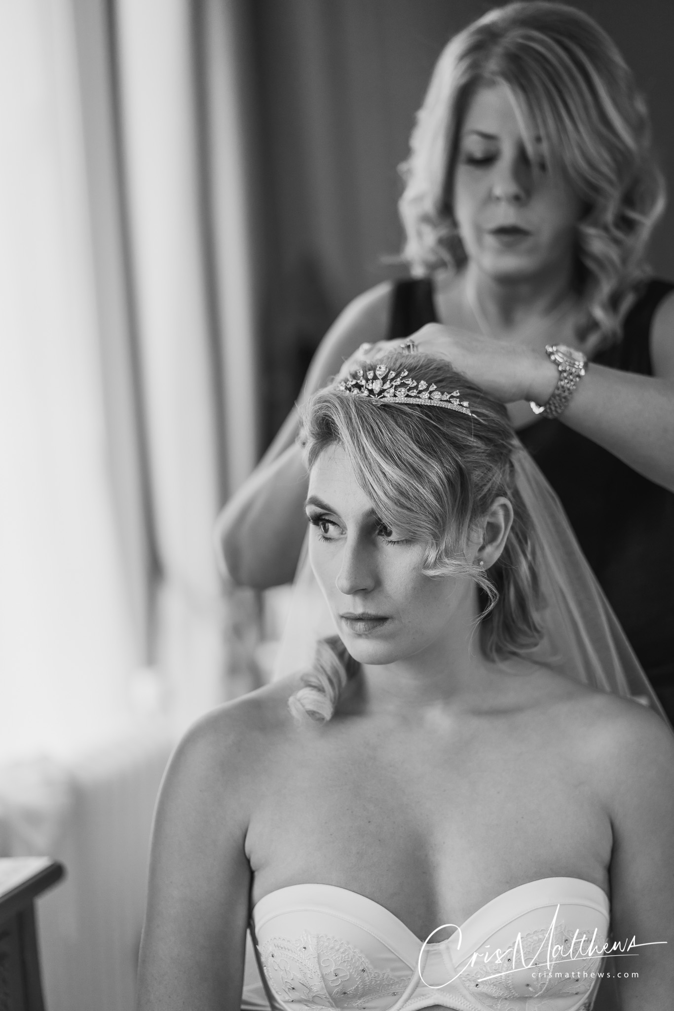 Bridal Hair at Hawkstone Hall Wedding Photography