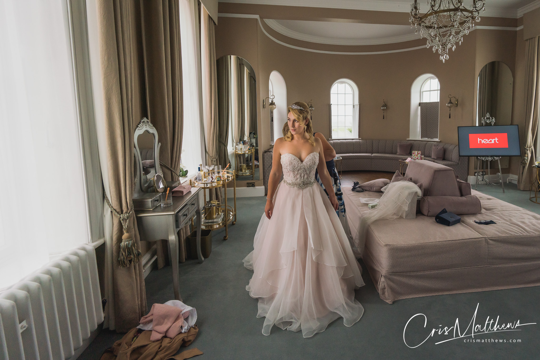 Bridal Suite at Hawkstone Hall Wedding Photography