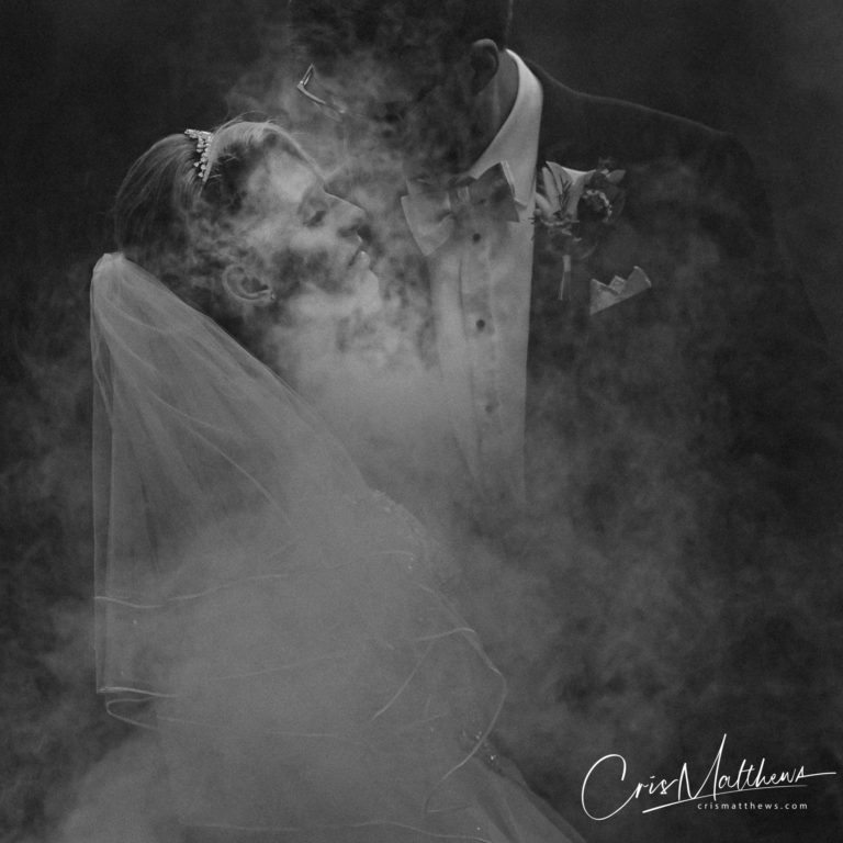 Smoke at Hawkstone Hall Wedding Photography